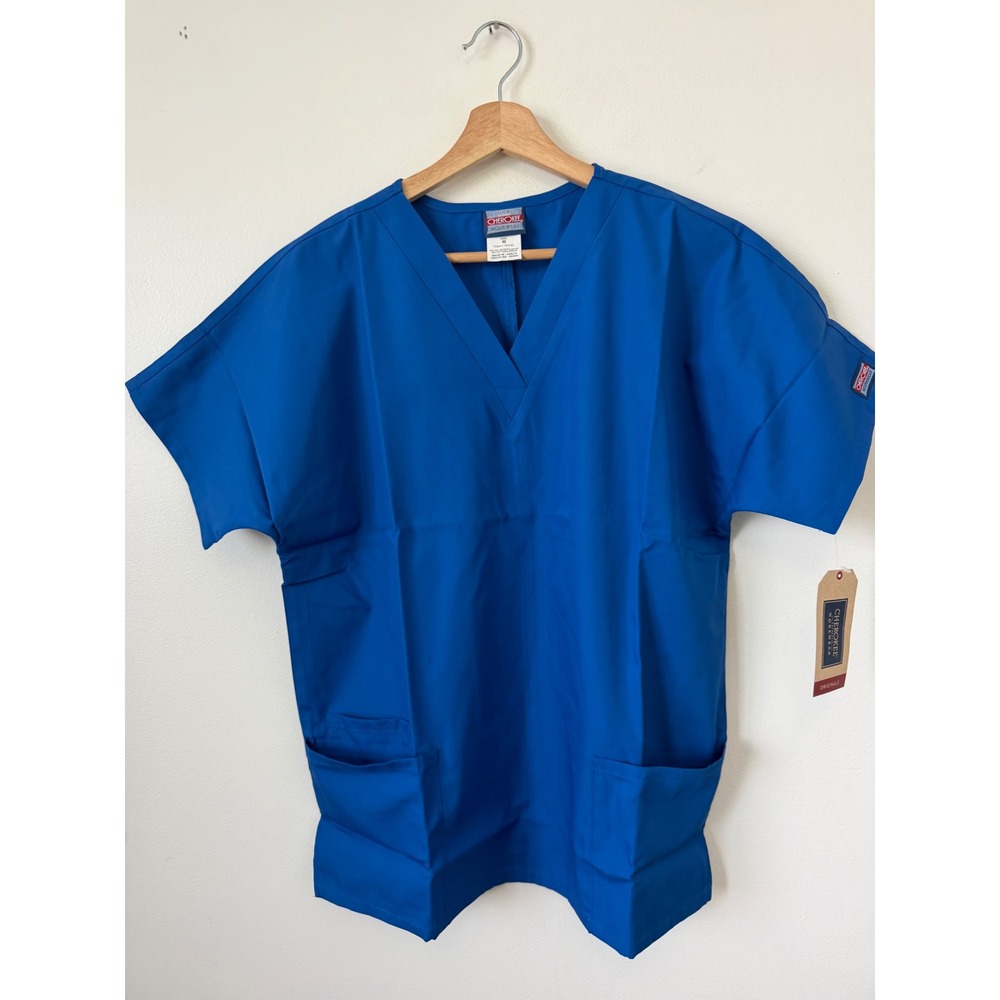 Cherokee Workwear Scrub Top – Blue – Unisex Medium – NWT